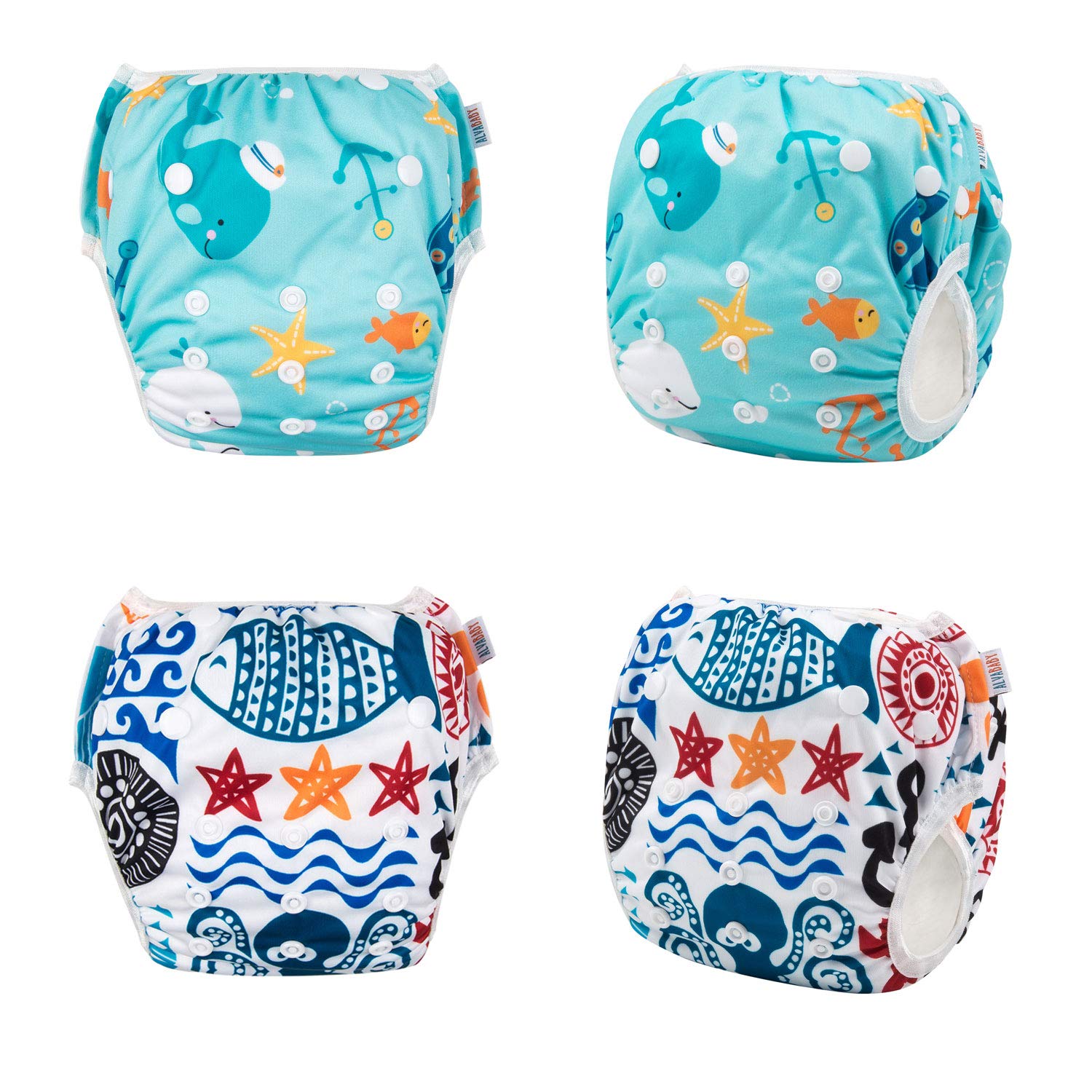Alva Baby Swim Diapers 3pcs Reuseable Washable & Adjustable for Swimming Lesson & Baby Shower Gifts 0-2 Years Baby Boy Girl3SWY01 - Image 3